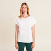 T-shirt manches courtes clous blanc femme