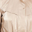 Parka courte m&eacute;tallis&eacute;e beige femme