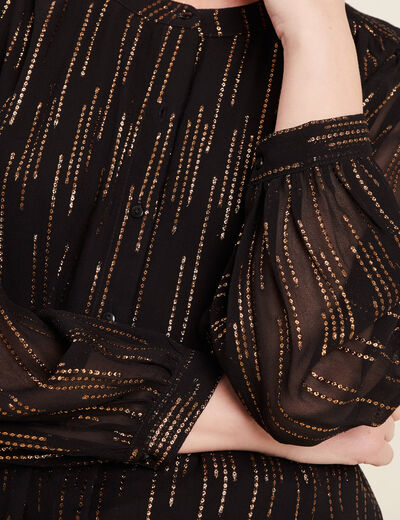 Blouse manches longues couleur or femme