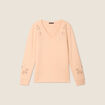 Sweat manches longues beige femme