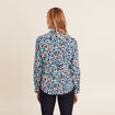 Chemise manches longues bleu canard femme