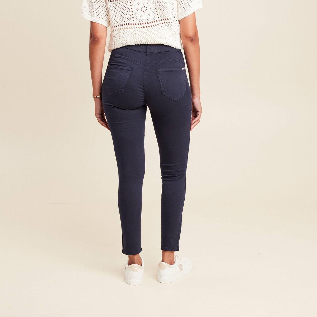 Pantalon magique Le L&eacute;ger coupe ajust&eacute;e bleu marine femme