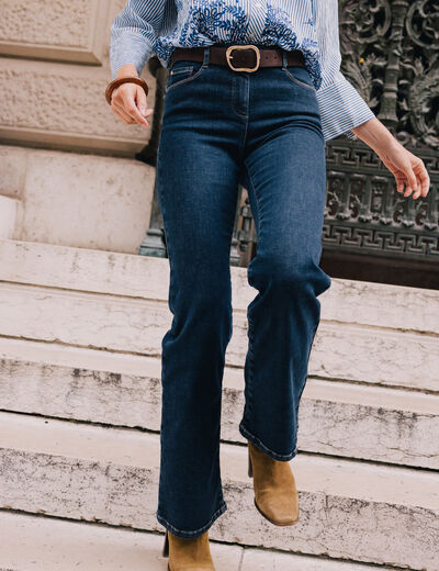 Jean magique L'Unique coupe bootcut denim brut femme