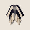 Poncho avec poches bleu foncé femme