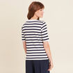 T-shirt col rond bleu marine femme