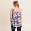 Blouse bretelles fines bleu femme