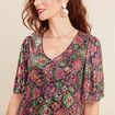 Robe &eacute;vas&eacute;e sequins multicolore femme