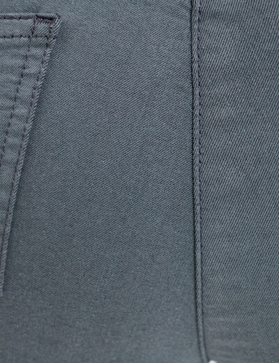 Pantalon léger taille standard 7/8ème vert kaki femme