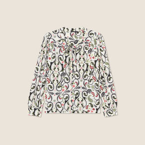 T-shirt manches longues blanc femme
