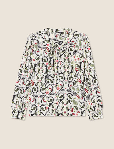 T-shirt manches longues blanc femme