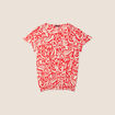 Blouse manches courtes rouge femme