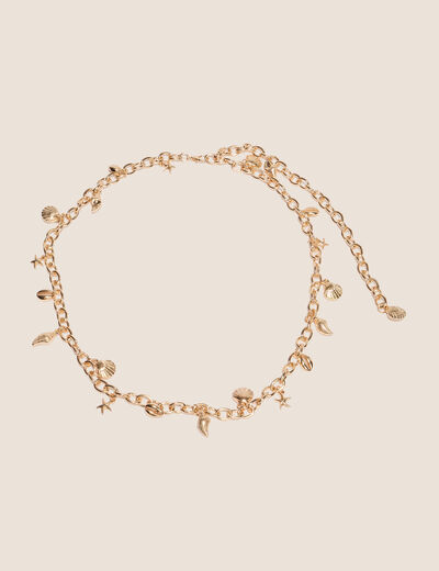 Ceinture chaine couleur or femme