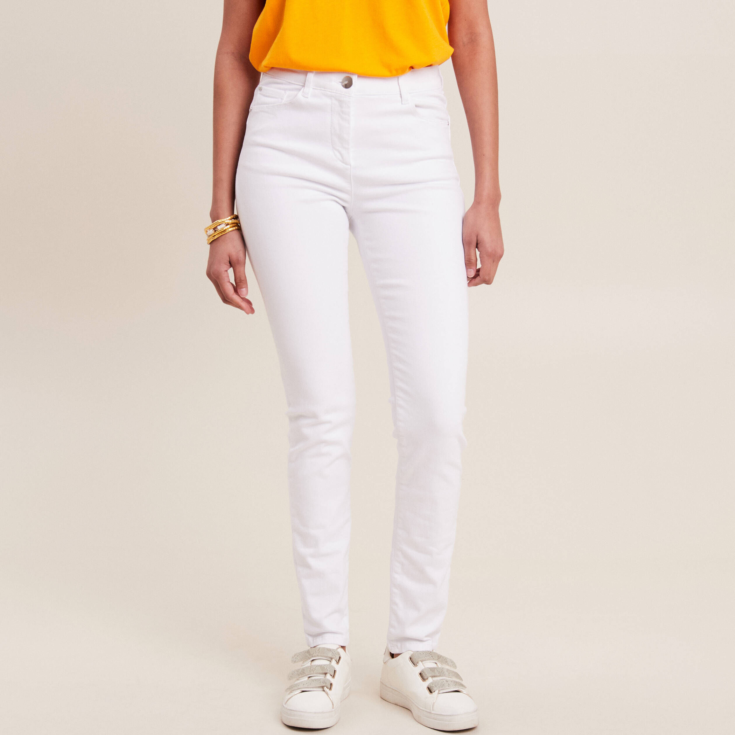 Jean sales femme blanc