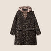 Manteau 2 en 1 droit doubl&eacute; creme femme