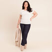 T-shirt manches courtes ecru femme