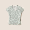 T-shirt manches courtes taupe femme