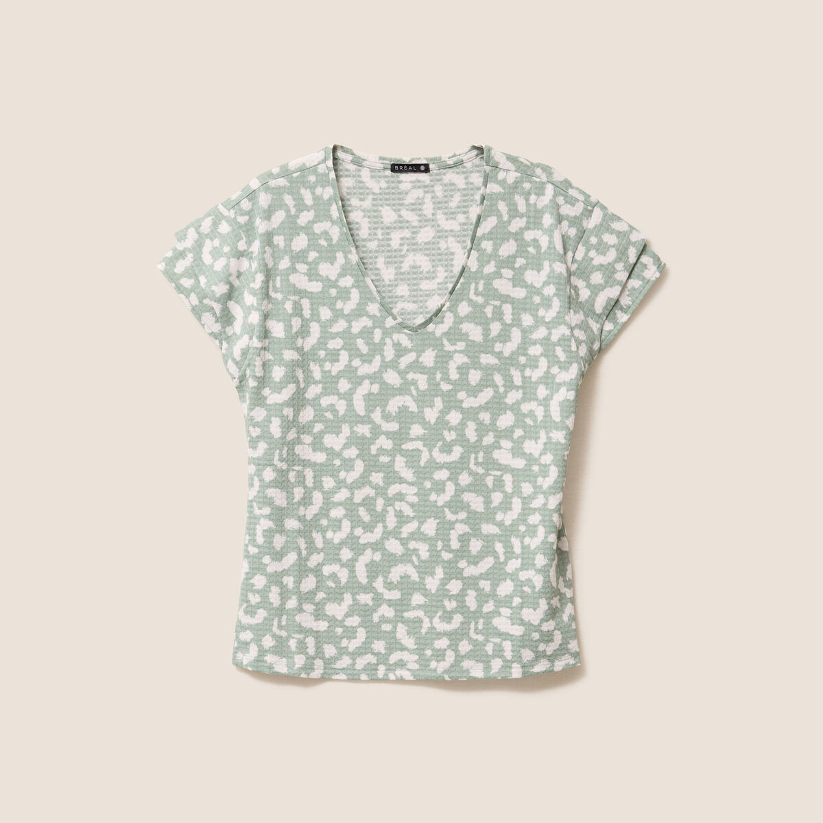 T-shirt manches courtes taupe femme