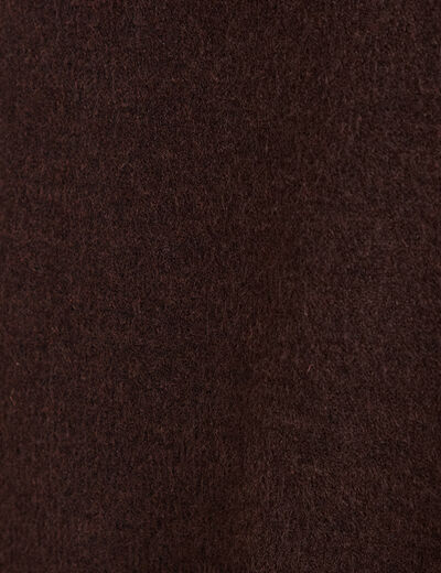 Pull sans manches aspect laineux marron fonc&eacute; femme