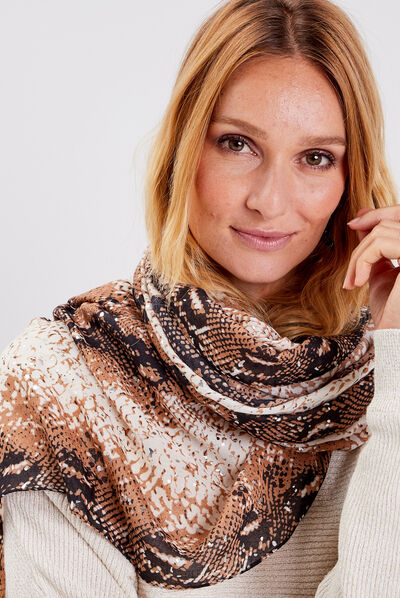 Foulard beige femme