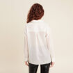 Chemise manches longues irisée blanc femme