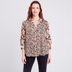 Chemise manches longues beige femme