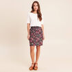 Jupe droite r&eacute;versible multicolore femme