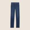 Jean ajusté taille standard long denim brut femme