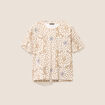 T-shirt droit col rond manches courtes blanc femme
