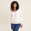 Pull manches longues ecru femme