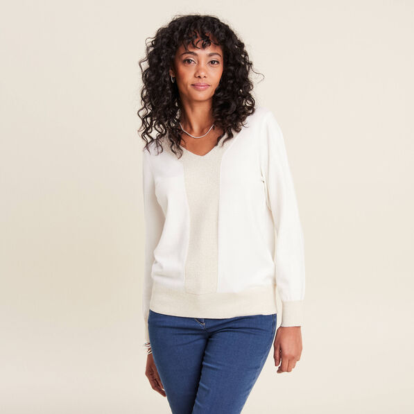 pull manches longues ecru femme Pull manches longues ecru femme