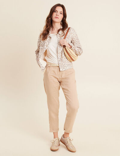 Veste boutonnée blanc femme