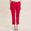 Pantalon chino à ceinture rose cerise femme