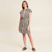 Robe droite zippée sable femme