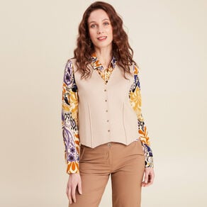 gilet sans manches couleur or femme Gilet sans manches couleur or femme