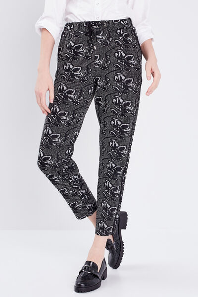 Pantalon jogging noir femme