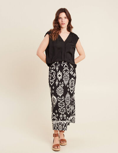 Blouse sans manches noir femme