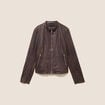 Veste cintr&eacute;e marron fonc&eacute; femme