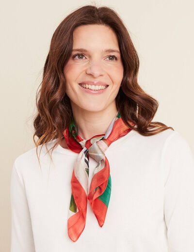 Foulard carré multicolore femme