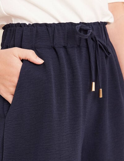 Bermuda bleu fonc&eacute; femme
