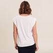 T-shirt manches courtes ecru femme