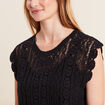 Débardeur macramé noir femme