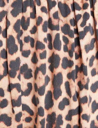 Jupe midi évasée plissée sable femme