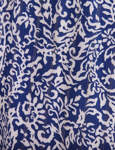 Robe droite ceinturée bleu foncé femme
