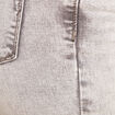 Jean ajust&eacute; taille bascul&eacute;e denim snow gris femme