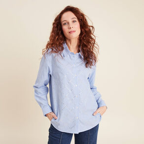 Chemise manches longues strass couleur argent femme