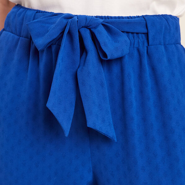 pantalon flou droit 78eme bleu electrique femme Pantalon flou droit 7/8ème bleu electrique femme