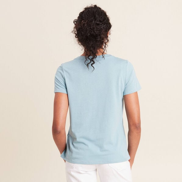 t shirt manches courtes bleu gris femme T-shirt manches courtes bleu gris femme