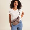 Sac banane r&eacute;versible noir femme