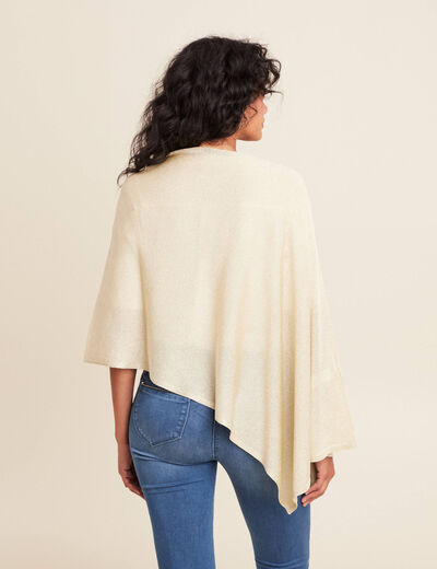 Poncho couleur or femme