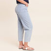 Jean coupe barrel 7/8&egrave;me denim bleach femme